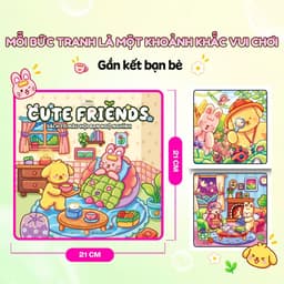 Sách Cute Friends - Sách tô màu hội bạn ngộ nghĩnh 4
