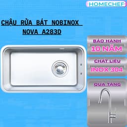 CHẬU RỬA BÁT 1 HỐ NOBINOX NOVA A283D 1