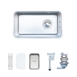 CHẬU RỬA BÁT 1 HỐ NOBINOX NOVA A283D 3
