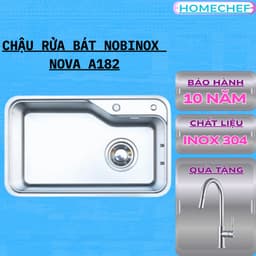 CHẬU RỬA BÁT 1 HỐ NOBINOX NOVA A182 1