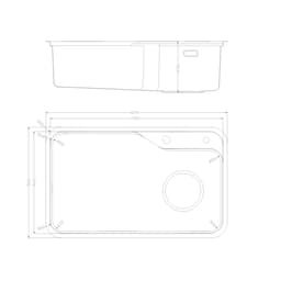 CHẬU RỬA BÁT 1 HỐ NOBINOX NOVA A182 8