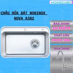 CHẬU RỬA BÁT 1 HỐ NOBINOX NOVA A382 1