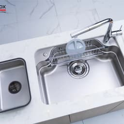 CHẬU RỬA BÁT 1 HỐ NOBINOX ARVO B370 5