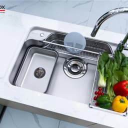 CHẬU RỬA BÁT 1 HỐ NOBINOX ARVO B085 6