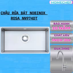 CHẬU RỬA BÁT 1 HỐ NOBINOX ROSA NN974DT 1
