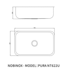 CHẬU RỬA BÁT 1 HỐ NOBINOX PURA NT622U 6
