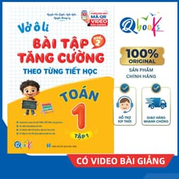 Sách - Vở Ô Li Bài Tập Tăng Cường Toán 1 Tập 1 (Buổi 2) - Kèm Mã QR Video Bài Giảng và Đáp Án - Qbooks 1