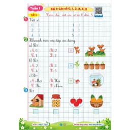 Sách - Vở Ô Li Bài Tập Tăng Cường Toán 1 Tập 1 (Buổi 2) - Kèm Mã QR Video Bài Giảng và Đáp Án - Qbooks 9