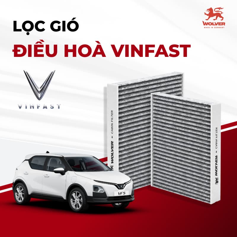 Lọc Máy Lạnh Than Hoạt Tính Wolver Xe VinFast VF e34, VF5 - WK2345C