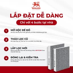 Lọc Máy Lạnh Than Hoạt Tính Wolver Xe VinFast VF e34, VF5 - WK2345C 5