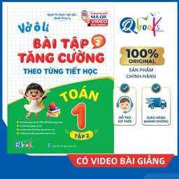 Sách - Vở Ô Li Bài Tập Tăng Cường Toán 1 Tập 2 (Buổi 2) - Kèm Mã QR Video Bài Giảng và Đáp Án - Qbooks 1