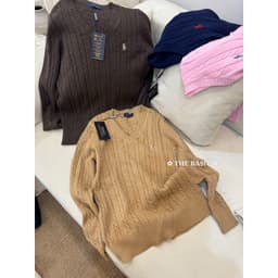 𝟏𝟒𝐚𝐦.𝐬𝐭𝐮𝐝𝐢𝐨 | Áo Len Cổ Tim Nữ Dệt Kim Vặn Thừng Tay Dài Thêu Ngựa Style Hàn Quốc Thu Đông 5