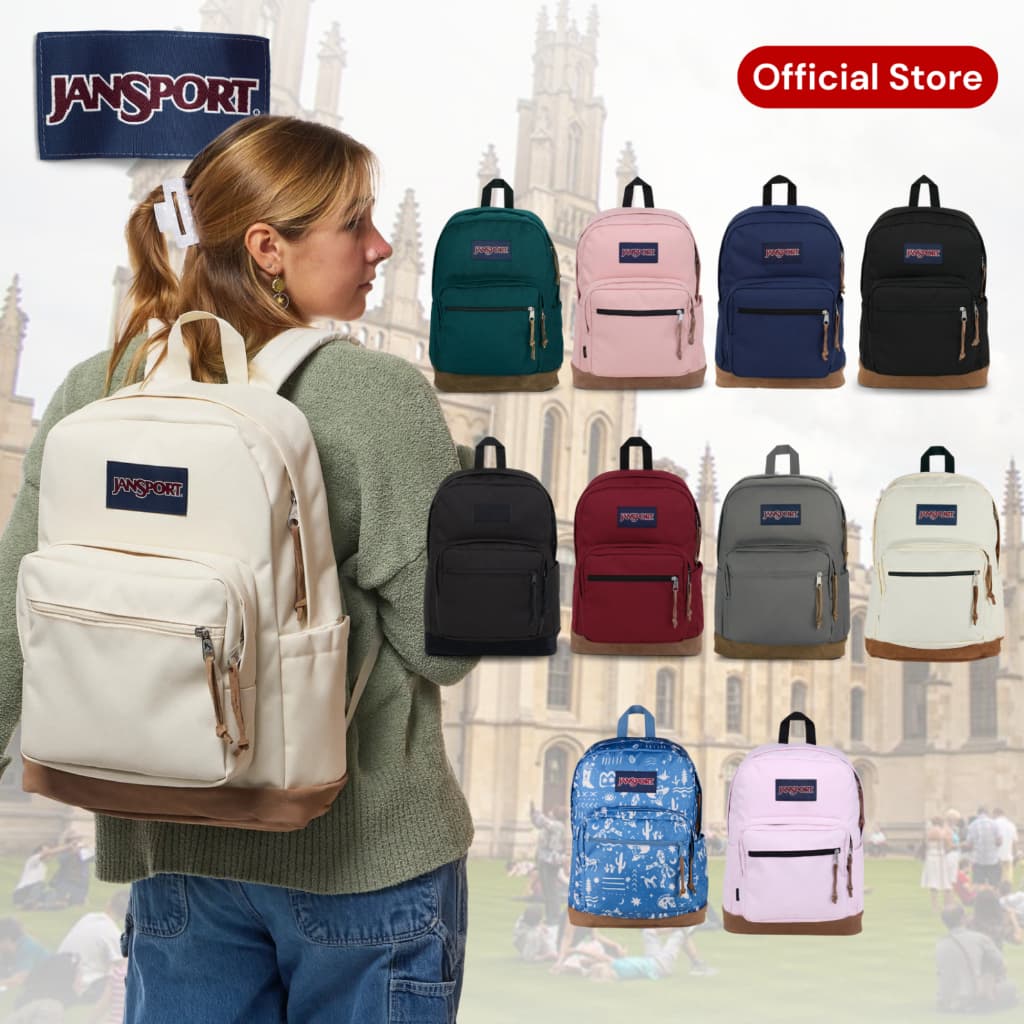 Balo chính hãng Jansport (USA) Right Pack 28L cao cấp, sức chứa lớp, có ngăn đựng laptop, JS0A4QVA