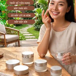 (SỈ 10/20 CÁI ) Hũ Chiết Mỹ Phẩm Thủy Tinh Mờ 5GR 10GR 20GR 30GR 50GR- Hủ Kem Chiết Mĩ Phẩm Nhỏ Mini Nhập Khẩu Giá Rẻ 5