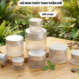 (SỈ 10/20 CÁI ) Hũ Chiết Mỹ Phẩm Thủy Tinh Mờ 5GR 10GR 20GR 30GR 50GR- Hủ Kem Chiết Mĩ Phẩm Nhỏ Mini Nhập Khẩu Giá Rẻ 6