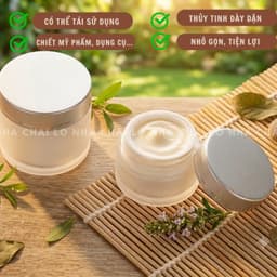 (SỈ 10/20 CÁI ) Hũ Chiết Mỹ Phẩm Thủy Tinh Mờ 5GR 10GR 20GR 30GR 50GR- Hủ Kem Chiết Mĩ Phẩm Nhỏ Mini Nhập Khẩu Giá Rẻ 4