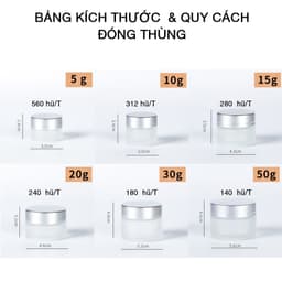 (SỈ 10/20 CÁI ) Hũ Chiết Mỹ Phẩm Thủy Tinh Mờ 5GR 10GR 20GR 30GR 50GR- Hủ Kem Chiết Mĩ Phẩm Nhỏ Mini Nhập Khẩu Giá Rẻ 9