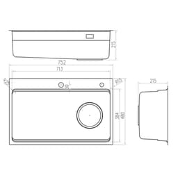 CHẬU RỬA BÁT 1 HỐ NOBINOX ARVO V775 7
