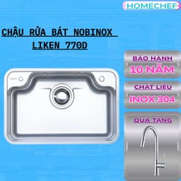 CHẬU RỬA BÁT 1 HỐ NOBINOX LIKEN 770D 1
