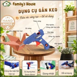 Súng bắn keo tặng nến Silicon đa năng, máy dán keo nến To Nhỏ mạ si không gỉ[Family's house] 1
