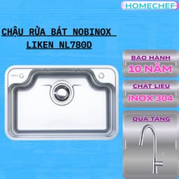 CHẬU RỬA BÁT 1 HỐ NOBINOX LIKEN NL780 1