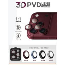 Kính Bảo Vệ Lens Camera URR iPhone 18 Pro Max / 18 Pro, 3D PVD AR 2 Tầng, Chống Phản Quang, Viền PVD Cao Cấp 3