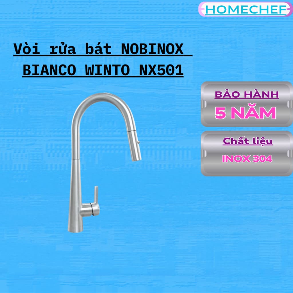 VÒI RỬA BÁT DÂY RÚT NOBINOX WINTO NX501