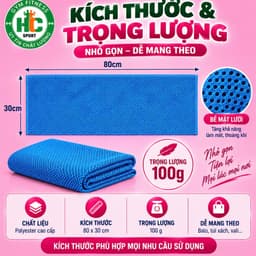 Khăn Lạnh Thể Thao, Cool Towel Tập Gym, Yoga Đa Năng Thấm Hút Mồ Hôi Tốt, Làm Mát Tức Thì. 5