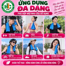 Khăn Lạnh Thể Thao, Cool Towel Tập Gym, Yoga Đa Năng Thấm Hút Mồ Hôi Tốt, Làm Mát Tức Thì. 7