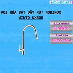 VÒI RỬA BÁT DÂY RÚT NOBINOX WINTO NX500 1