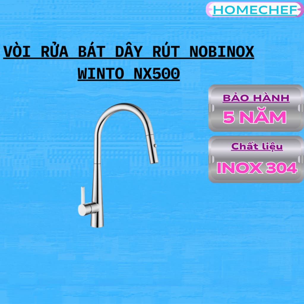 VÒI RỬA BÁT DÂY RÚT NOBINOX WINTO NX500