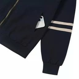 Áo khoác gió  bumber thêu 5 ngôi sao-viền tay nam nữ  Gió 2 lớp basic 6