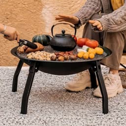BẾP NƯỚNG BBQ THAN GẤP GỌN – BẾP NƯỚNG DÃ NGOẠI 55×55CM KÈM VỈ VÀ PHỤ KIỆN 4