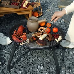 BẾP NƯỚNG BBQ THAN GẤP GỌN – BẾP NƯỚNG DÃ NGOẠI 55×55CM KÈM VỈ VÀ PHỤ KIỆN 3