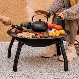 BẾP NƯỚNG THAN DÃ NGOẠI GẤP GỌN – LÒ BBQ GIA ĐÌNH 55×55CM KÈM VỈ NƯỚNG VÀ PHỤ KIỆN 4