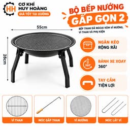 10 BỘ BẾP NƯỚNG GẤP GỌN 10 – BẾP NƯỚNG THAN BBQ NGOÀI TRỜI KÈM VỈ VÀ PHỤ KIỆN 10 1