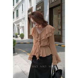 Áo Bèo Tầng Dài Tay Bo Chun Eo Chất Chiffon Hàn Mềm Rủ MACI MCAADNA0413 Thời Trang Nữ Thiết Kế 2