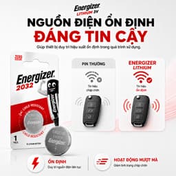 Pin Cúc Áo Lithium Vỉ 5 Viên CR2032 / CR2025 / CR2016 ENERGIZER 3V - Hàng Chính Hãng 3