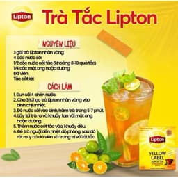 Combo 5 Hộp Trà Lipton Túi Lọc Nhãn Vàng 100 gói 2g - Hộp Trà Đen Hàng Chính Hãng 3