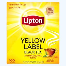Combo 5 Hộp Trà Lipton Túi Lọc Nhãn Vàng 100 gói 2g - Hộp Trà Đen Hàng Chính Hãng 6