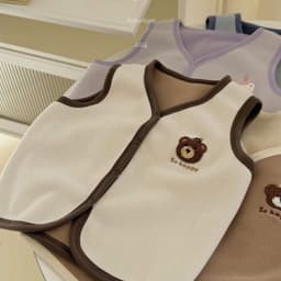 Áo gile cho bé 0-3 tuổi, áo khoác thu đông bé trai bé gái chất nỉ dày dặn mềm mịn ấm áp 7-17kg dễ phối đồ 7