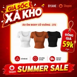 [ XẢ KHO ] Áo Thun Nữ Cổ U Viền To Ôm Body Co Giãn 4 Chiều Tôn Dáng BYJANE - 272 1