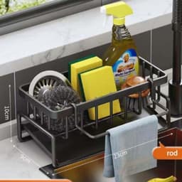 COMBO 3 Khay Đựng Inox Có Kệ Hứng Cạnh Bồn Rửa - Kệ Đựng Đồ Rửa Chén Bát Có Khay Hứng Nước 3