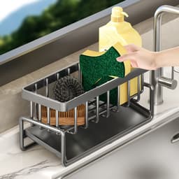 COMBO 3 Khay Đựng Inox Có Kệ Hứng Cạnh Bồn Rửa - Kệ Đựng Đồ Rửa Chén Bát Có Khay Hứng Nước 8
