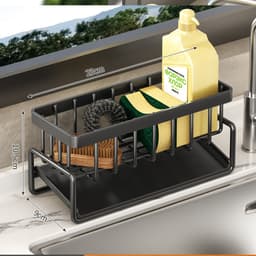 COMBO 3 Khay Đựng Inox Có Kệ Hứng Cạnh Bồn Rửa - Kệ Đựng Đồ Rửa Chén Bát Có Khay Hứng Nước 7