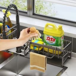COMBO 3 Khay Đựng Inox Có Kệ Hứng Cạnh Bồn Rửa - Kệ Đựng Đồ Rửa Chén Bát Có Khay Hứng Nước 6