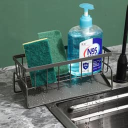 COMBO 3 Khay Đựng Inox Có Kệ Hứng Cạnh Bồn Rửa - Kệ Đựng Đồ Rửa Chén Bát Có Khay Hứng Nước 9
