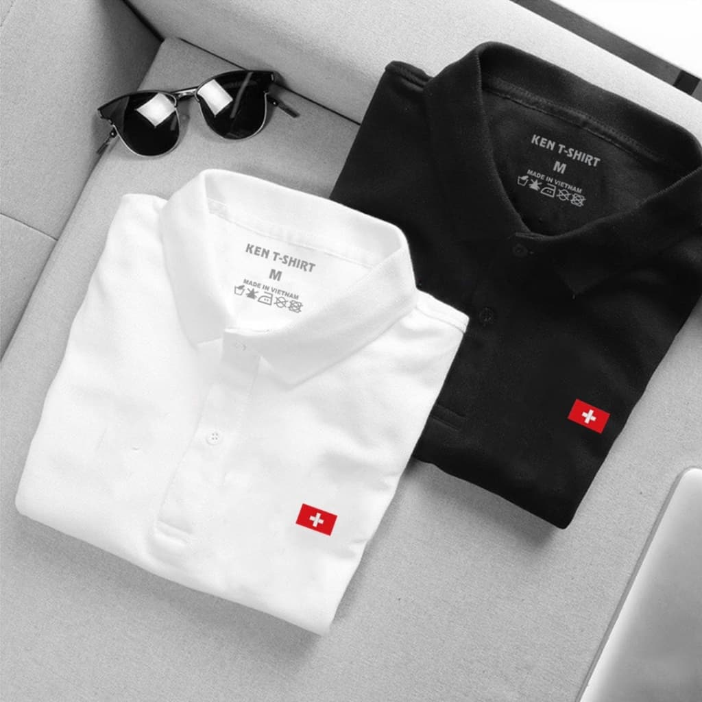 ÁO THUN POLO THÊU Cờ Thụy Sỹ 227 HY KORÉ – SANG TRỌNG & ĐẲNG CẤP