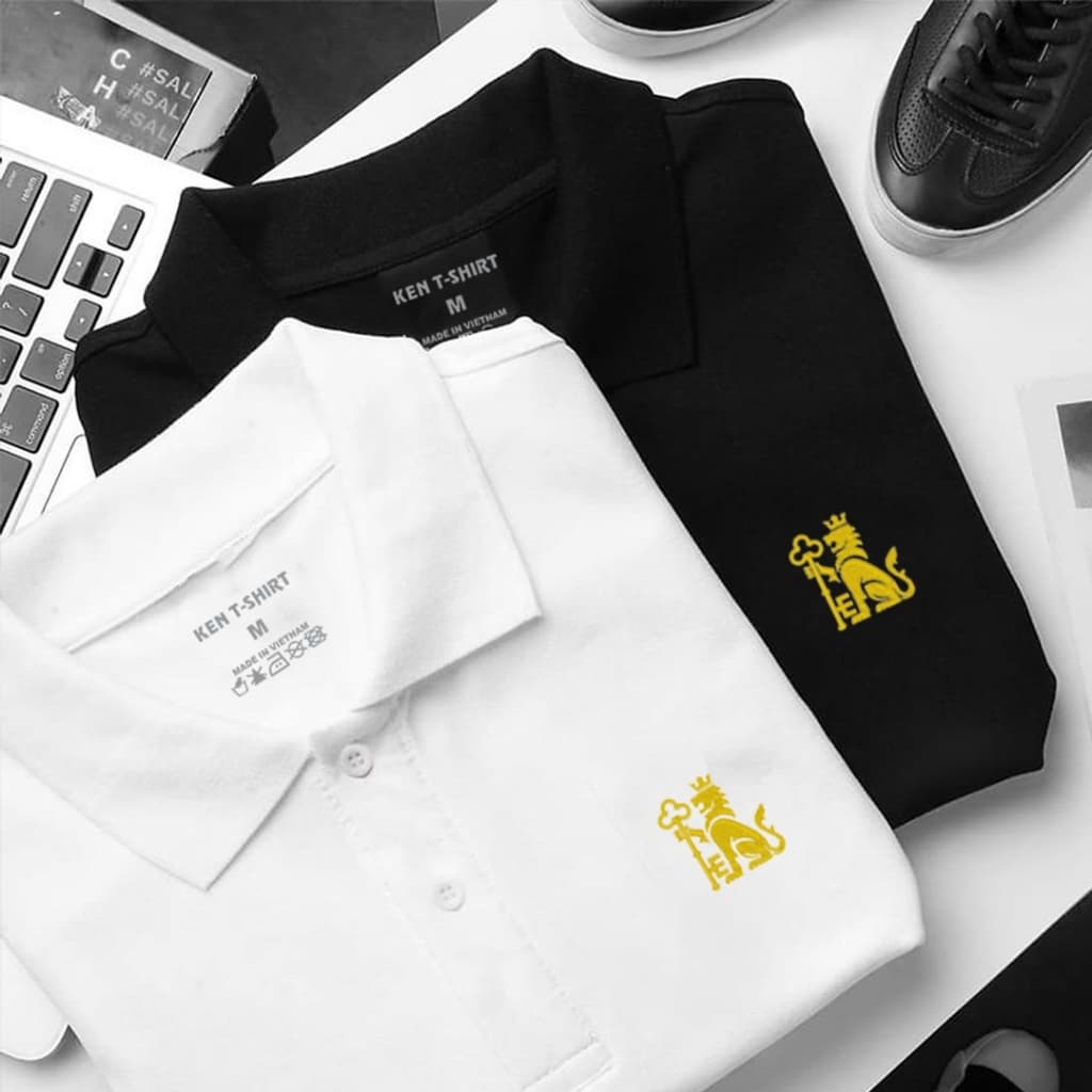 ÁO THUN POLO THÊU Logo Sư Tử Chìa Khóa 241 HY KORÉ – SANG TRỌNG & ĐẲNG CẤP