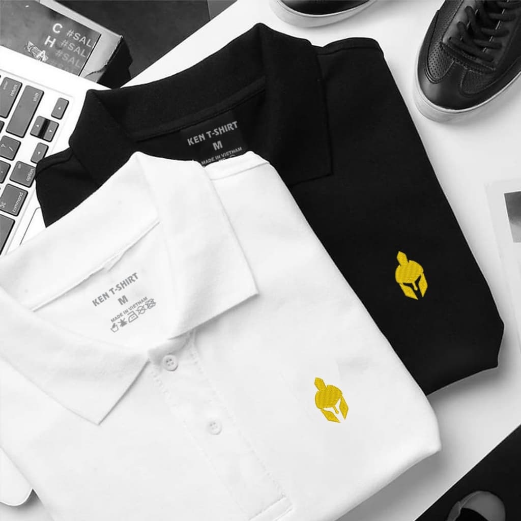 ÁO THUN POLO THÊU Logo Chiên Binh La Mã 230 HY KORÉ – SANG TRỌNG & ĐẲNG CẤP